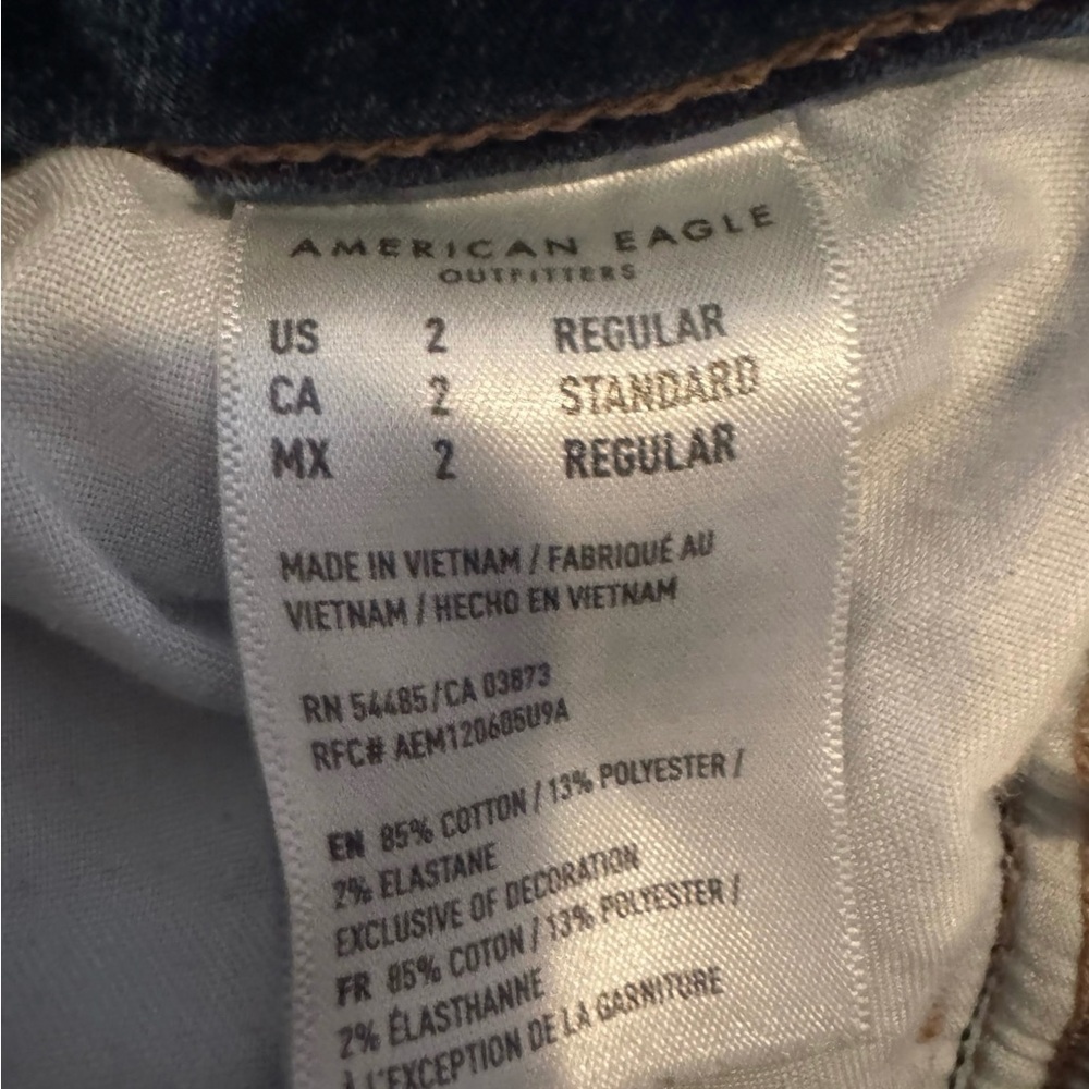 American Eagle Next Level Ripped High Waisted Jegging 2 - Picture 5 of 6